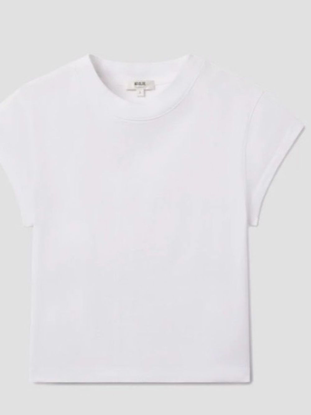 Agolde Bryce Cap Sleeve White Tee Size Small NWOT